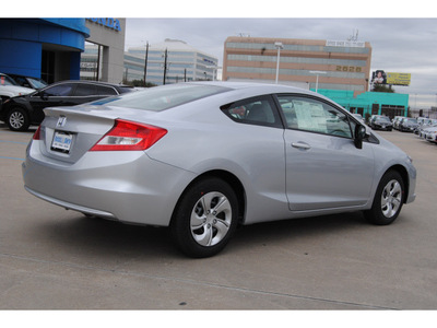 honda civic 2013 silver coupe lx gasoline 4 cylinders front wheel drive automatic 77025