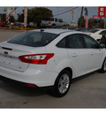 ford focus 2012 white sedan sel flex fuel 4 cylinders front wheel drive automatic 77039