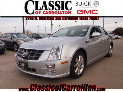 cadillac sts 2011 silver v6 luxury gasoline 6 cylinders shiftable automatic 75007