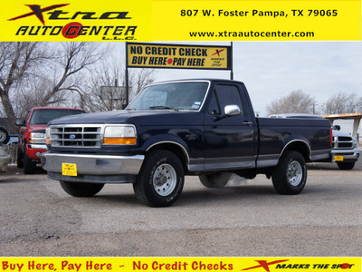 ford f 150 1995 blue pickup truck xl gasoline 6 cylinders rear wheel drive automatic 79065