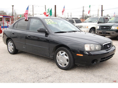 hyundai elantra 2003 black sedan gasoline 4 cylinders dohc front wheel drive automatic 77020