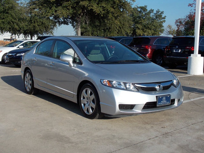 honda civic 2011 silver sedan lx gasoline 4 cylinders front wheel drive automatic with overdrive 77074