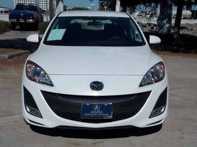 mazda mazda3 2011 white hatchback s sport gasoline 4 cylinders front wheel drive shiftable automatic 77074