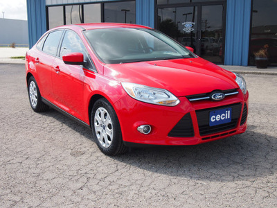 ford focus 2012 red sedan se flex fuel 4 cylinders front wheel drive automatic 78861