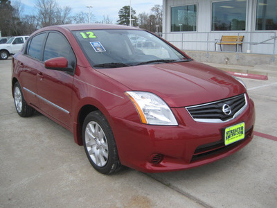 nissan sentra 2012 dk  red sedan gasoline 4 cylinders front wheel drive automatic 77301