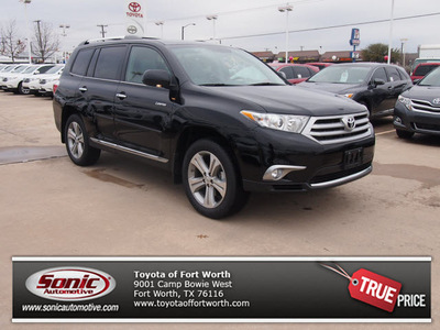 toyota highlander 2013 black suv limited gasoline 6 cylinders front wheel drive automatic 76116