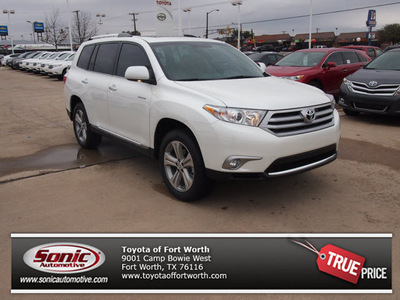 toyota highlander 2013 white suv limited gasoline 6 cylinders front wheel drive automatic 76116