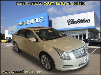 cadillac xts 2013 white sedan platinum collection gasoline 6 cylinders all whee drive automatic 55313