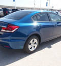 honda civic 2013 blue sedan lx gasoline 4 cylinders front wheel drive 5 speed automatic 77065