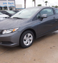honda civic 2013 dk  gray coupe lx gasoline 4 cylinders front wheel drive 5 speed automatic 77065