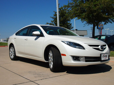 mazda mazda6 2013 white sedan i touring plus gasoline 4 cylinders front wheel drive automatic 76210