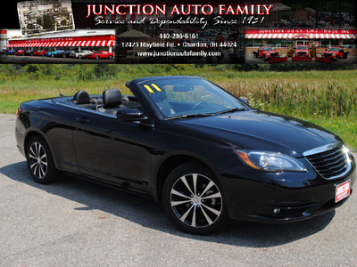 chrysler 200 convertible 2011 black s flex fuel 6 cylinders front wheel drive automatic 44024