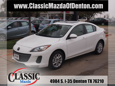 mazda mazda3 2013 white sedan i grand touring gasoline 4 cylinders front wheel drive automatic 76210