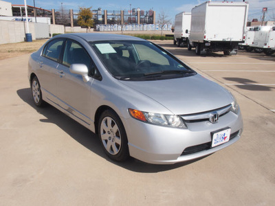 honda civic 2007 silver sedan lx gasoline 4 cylinders front wheel drive automatic 76108