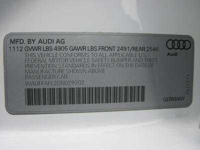 audi a4 2013 white sedan 2 0t quattro premium plus gasoline 4 cylinders all whee drive 8 speed tiptronic 46410