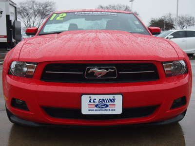 ford mustang 2012 red coupe premium gasoline 6 cylinders rear wheel drive automatic 77505