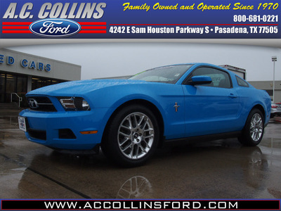 ford mustang 2012 lt  blue coupe premium gasoline 6 cylinders rear wheel drive automatic 77505