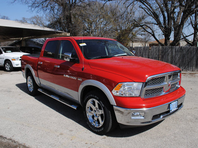 ram ram pickup 1500 2012 flame red clear coa laramie gasoline 8 cylinders 2 wheel drive automatic 76087