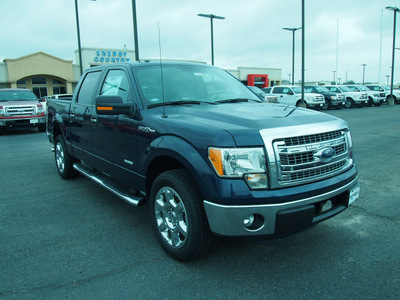 ford f 150 2013 blue jeans metallic pickup truck xlt gasoline 6 cylinders 2 wheel drive automatic 77642