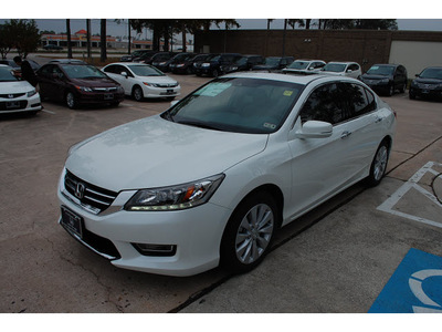 honda accord 2013 white sedan touring gasoline 6 cylinders front wheel drive automatic 77339
