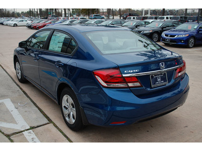 honda civic 2013 blue sedan lx gasoline 4 cylinders front wheel drive automatic 77339