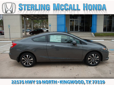 honda civic 2013 dk  gray coupe ex gasoline 4 cylinders front wheel drive automatic 77339