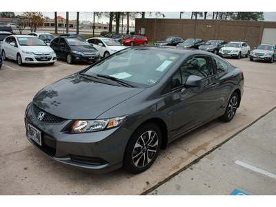 honda civic 2013 dk  gray coupe ex gasoline 4 cylinders front wheel drive automatic 77339