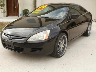 honda accord 2004 black coupe ex v 6 gasoline 6 cylinders front wheel drive manual 77008