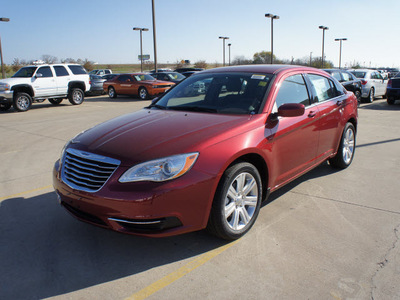 chrysler 200 2013 red sedan touring gasoline 4 cylinders front wheel drive automatic 75110