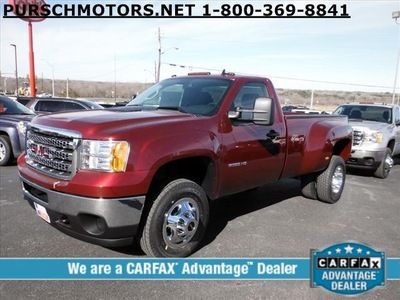 gmc sierra 3500hd 2013 red sle diesel 8 cylinders 4 wheel drive allison 78064