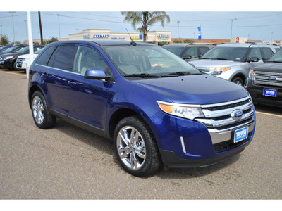 ford edge 2013 blue suv limited gasoline 6 cylinders front wheel drive shiftable automatic 78523