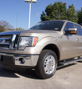 ford f 150 2012 beige lariat flex fuel 8 cylinders 2 wheel drive automatic 76011