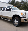 ford f 350 super duty 2012 white king ranch biodiesel 8 cylinders 4 wheel drive automatic 76011