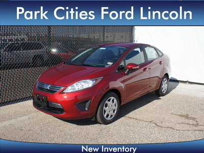 ford fiesta 2013 red sedan se gasoline 4 cylinders front wheel drive automatic 75235