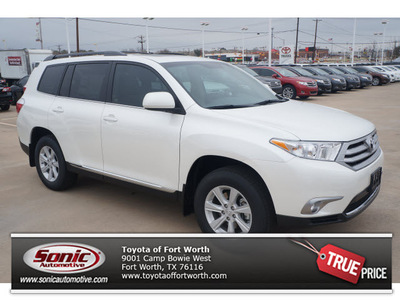 toyota highlander 2013 white suv se gasoline 6 cylinders front wheel drive automatic 76116