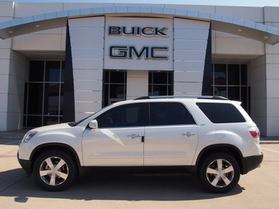 gmc acadia 2012 white suv slt 1 gasoline 6 cylinders front wheel drive automatic 75007