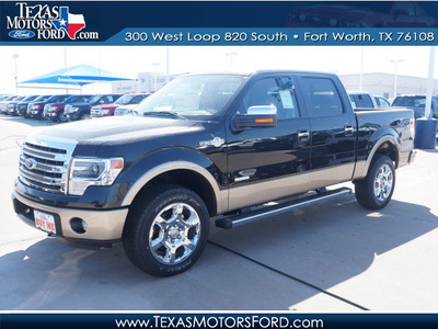 ford f 150 2013 black king ranch gasoline 6 cylinders 4 wheel drive automatic 76108