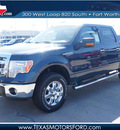 ford f 150 2013 blue xlt flex fuel 8 cylinders 4 wheel drive automatic 76108