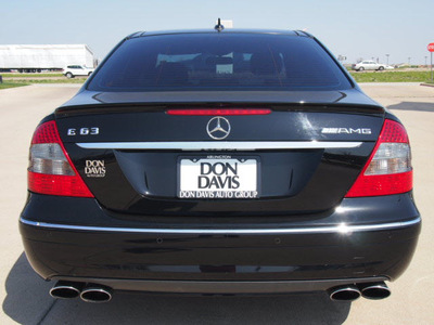 mercedes benz e class 2009 black sedan e63 amg gasoline 8 cylinders rear wheel drive automatic 76018