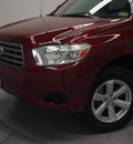 toyota highlander 2008 dk  red suv base gasoline 6 cylinders front wheel drive automatic 76137