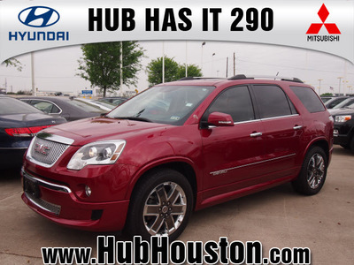 gmc acadia 2012 red suv denali gasoline 6 cylinders front wheel drive autostick 77065