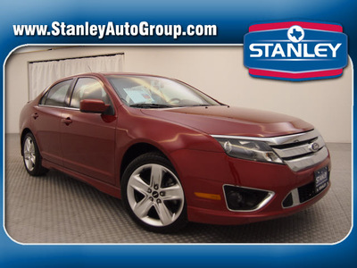 ford fusion 2010 dk  red sedan sport gasoline 6 cylinders front wheel drive automatic 75219