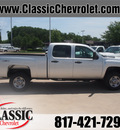 chevrolet silverado 2500hd 2013 silver work truck 8 cylinders automatic 76051