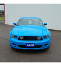 ford mustang 2013 lt  blue coupe gt gasoline 8 cylinders rear wheel drive automatic with overdrive 77632