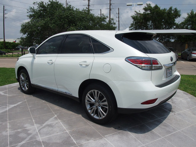 lexus rx 450h 2013 white suv hybrid 6 cylinders front wheel drive automatic 77074