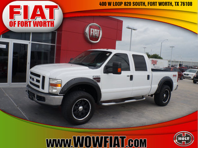 ford f 250 super duty 2008 white xlt diesel 8 cylinders 4 wheel drive automatic 76108