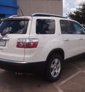 gmc acadia 2008 white suv slt 1 gasoline 6 cylinders front wheel drive shiftable automatic 77566