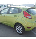 ford fiesta 2012 lt  green hatchback se gasoline 4 cylinders front wheel drive automatic 77539