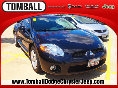 mitsubishi eclipse 2007 black hatchback gs gasoline 4 cylinders front wheel drive automatic 77375