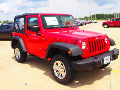 jeep wrangler 2013 red suv sport gasoline 6 cylinders 4 wheel drive manual 77375